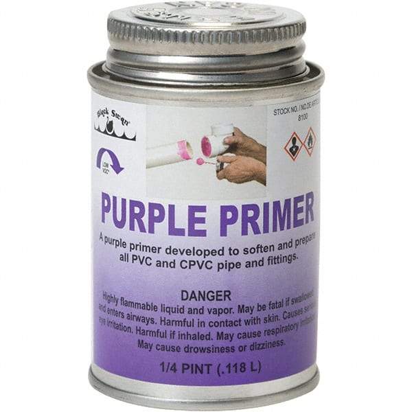 Black Swan - 1/4 Pt All Purpose Primer/Cleaner - Purple, Use with PVC & CPVC - All Tool & Supply