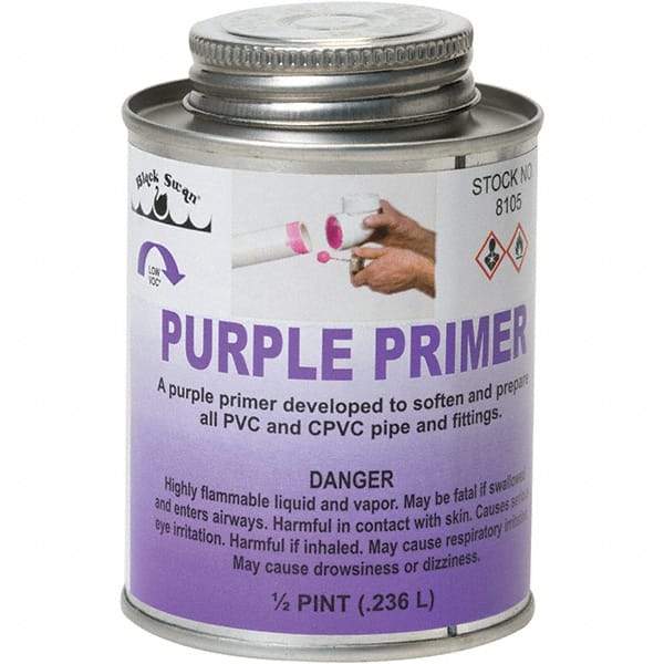 Black Swan - 1/2 Pt All Purpose Primer/Cleaner - Purple, Use with PVC & CPVC - All Tool & Supply