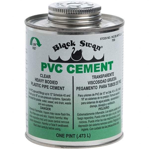 Black Swan - 1 Pt Heavy Duty Cement - Clear, Use with PVC - All Tool & Supply