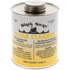 Black Swan - 1 Qt All-Purpose Cleaner - Clear, Use with ABS, PVC & CPVC up to 6" Diam - All Tool & Supply