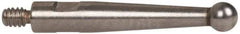 TESA Brown & Sharpe - 2mm Ball Diam, Steel, Ball Test Indicator Contact Point - 1/2" Contact Point Length, Use with Brown & Sharpe BesTest 599 Series - All Tool & Supply