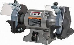 Jet - 8" Wheel Diam x 1" Wheel Width, 1 hp Grinder - 5/8" Arbor Hole Diam, 1 Phase, 3,450 Max RPM, 115 Volts - All Tool & Supply