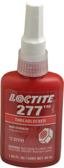 Loctite - 50 mL Bottle, Red, High Strength Liquid Threadlocker - Series 277, 24 hr Full Cure Time, Hand Tool, Heat Removal - All Tool & Supply