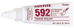 Loctite - 50 mL Tube, White, Medium Strength Paste Threadlocker - Series 592, 72 hr Full Cure Time, Hand Tool, Heat Removal - All Tool & Supply