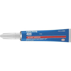 Loctite - 0.11 oz Tube Clear Instant Adhesive - Series 409, 75 sec Working Time, 24 hr Full Cure Time, Bonds to Metal, Plastic & Rubber - All Tool & Supply