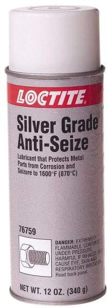 Loctite - 12 oz Aerosol High Temperature Anti-Seize Lubricant - Silver Colored, 1,600°F, Silver Colored, Water Resistant - All Tool & Supply