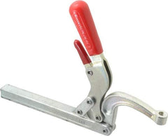 De-Sta-Co - 3558.58 N Load Capacity, 2.72" Throat Depth, 10.86" OAL, Carbon Steel, Hold Down Plier Clamp - M10 Spindle, Red Handle, Spindle End - All Tool & Supply