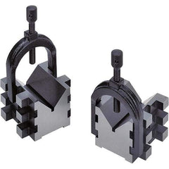 TESA Brown & Sharpe - 2" Max Capacity, 90° Angle, Hardened Steel V-Block - 2-1/2" Long x 2-1/2" Wide x 2" High, Sold as 2 Block Set - All Tool & Supply