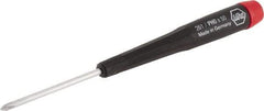 Wiha - #0, 5-11/16" OAL, Standard Phillips Screwdriver - 2" Blade Length, Ergonomic Handle - All Tool & Supply