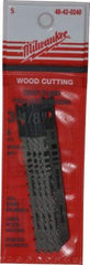 Milwaukee Tool - 3-1/8" Long, 8 Teeth per Inch, High Carbon Steel Jig Saw Blade - Toothed Edge, 0.2188" Wide x 0.043" Thick, U-Shank - All Tool & Supply