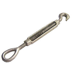 Turnbuckles; Turnbuckle Type: Hook & Eye; Working Load Limit: 3000 lb; Thread Size: 1-12 in; Turn-up: 12 in; Closed Length: 27.20 in; Material: Steel; Finish: Galvanized