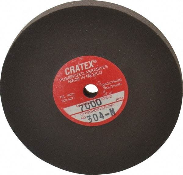 Cratex - 3" Diam x 1/4" Hole x 1/4" Thick, Surface Grinding Wheel - Silicon Carbide, Medium Grade, 7,000 Max RPM, Rubber Bond, No Recess - All Tool & Supply