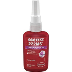 Loctite - 50 mL Bottle, Purple, Low Strength Liquid Threadlocker - Series 222, 24 hr Full Cure Time, Hand Tool Removal - All Tool & Supply