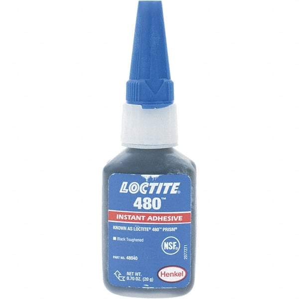 Loctite - 20gr Bottle Black Instant Adhesive - 480 PRISM 20G NON NSF LOCTIT PRISM INST ADH - All Tool & Supply