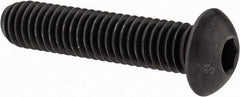 Value Collection - 3/8-16 UNC Hex Socket Drive, Button Screw - Alloy Steel, Black Oxide Finish, Fully Threaded, 1-3/4" Length Under Head - All Tool & Supply