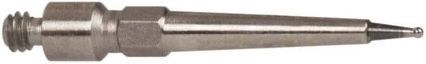 TESA Brown & Sharpe - 0.38mm Ball Diam, Carbide, Ball Test Indicator Contact Point - 1/2" Contact Point Length, Use with Brown & Sharpe BesTest 599 Series - All Tool & Supply