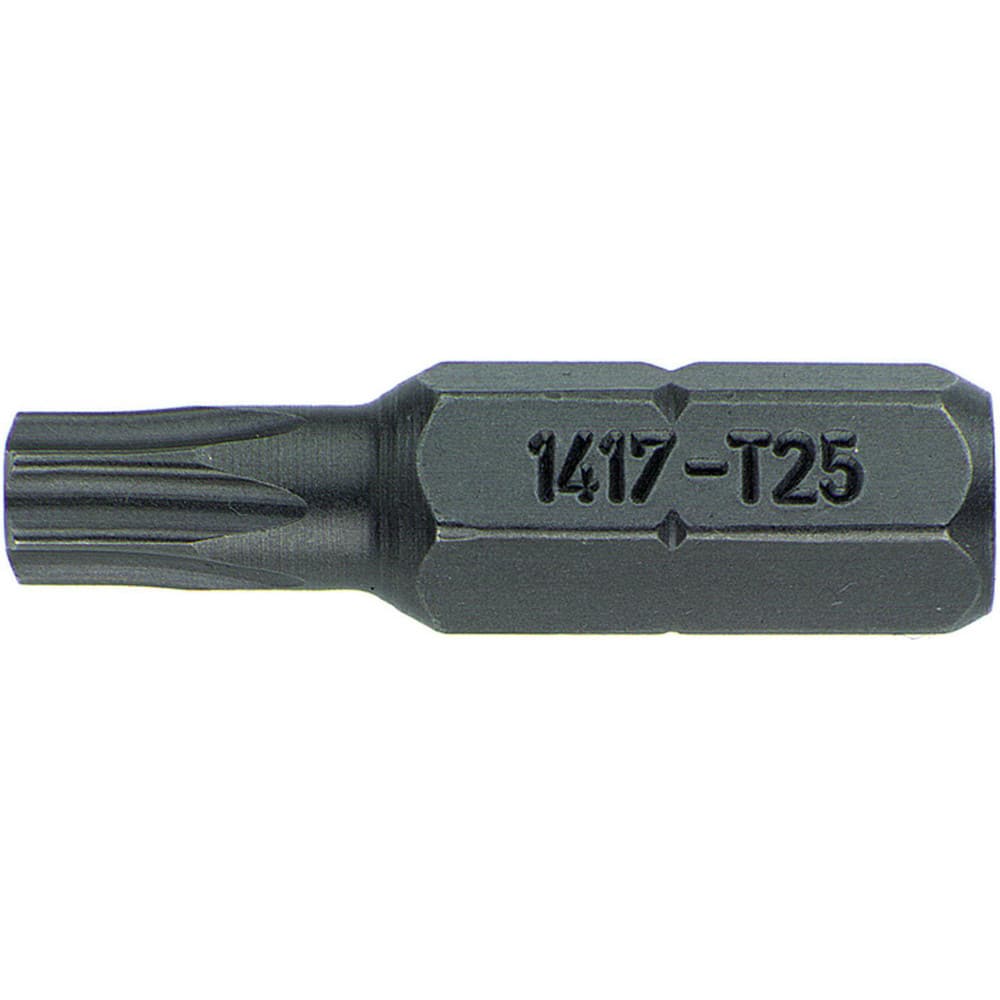 Power & Impact Screwdriver Bits & Holders; Bit Type: Torx; Power Bit; Hex Size (Inch): 1/4 in; Blade Width (mm): 4.40; Blade Thickness (mm): 4.4000; Drive Size: 1/4 in; Body Diameter (Inch): 1/4 in; Torx Size: T25; Overall Length (Decimal Inch): 1.0000; N