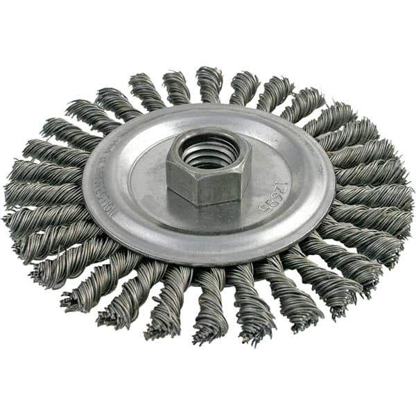 Brush Research Mfg. - 4-1/5" OD, 5/8-11 Arbor Hole, Stringer Bead Carbon Wheel Brush - 3/16" Face Width, 7/8" Trim Length, 20,000 RPM - All Tool & Supply