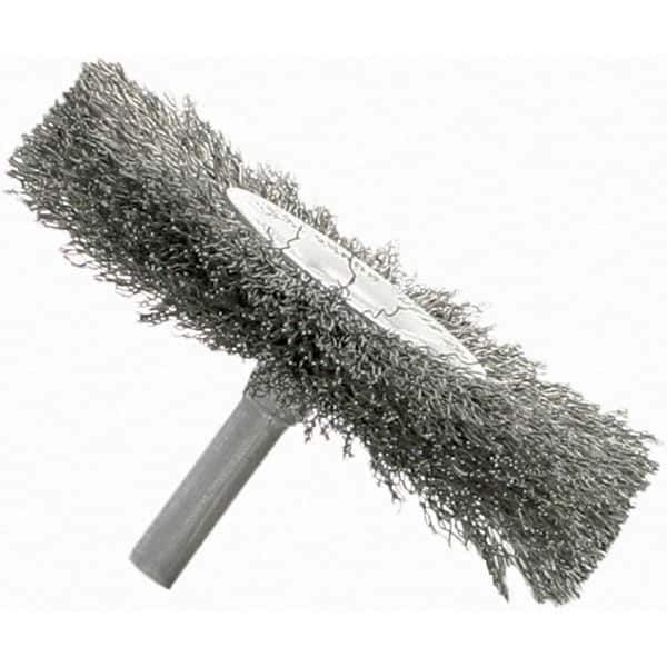 Brush Research Mfg. - 3" OD, Crimped Carbon Wheel Brush - 5/16" Face Width, 11/16" Trim Length, 25,000 RPM - All Tool & Supply