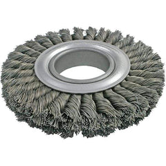 Brush Research Mfg. - 8" OD, 2" Arbor Hole, Crimped Carbon Wheel Brush - 1-1/8" Face Width, 1-3/4" Trim Length, 6,000 RPM - All Tool & Supply