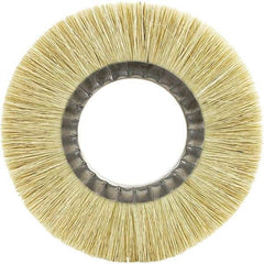 Brush Research Mfg. - 8" OD, 2" Arbor Hole, Crimped Carbon Wheel Brush - 1-1/8" Face Width, 1-3/4" Trim Length, 6,000 RPM - All Tool & Supply