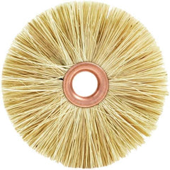 Brush Research Mfg. - 2" OD, 1/2" Arbor Hole, Crimped Tampico Wheel Brush - 3/8" Face Width, 9/16" Trim Length, 20,000 RPM - All Tool & Supply