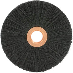 Brush Research Mfg. - 2-1/2" OD, 5/8" Arbor Hole, Crimped 6-12 Nylon Wheel Brush - 1/2" Face Width, 11/16" Trim Length, 20,000 RPM - All Tool & Supply