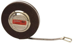 Lufkin - 50' x 3/8" White Blade Tape Measure - 1/10" Graduation, B4 Graduation Style, Black Case - All Tool & Supply