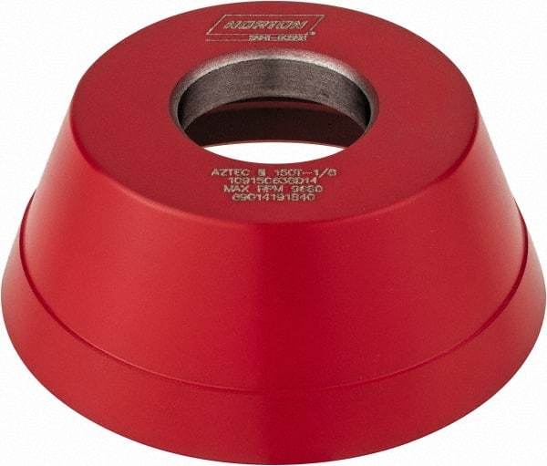 Norton - 3-3/4" Diam, 1-1/4" Hole Size, 1-1/2" Overall Thickness, 150 Grit, Type 11 Tool & Cutter Grinding Wheel - Very Fine Grade, CBN, Resinoid Bond - All Tool & Supply