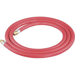 Dynabrade - 3/8" ID x 11/16" OD 8' Long Hose - Male/Male Ends, 90 Working psi, 1/4" Fitting, Red - All Tool & Supply