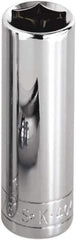 SK - 11/16", 3/8" Drive, Deep Hand Socket - 12 Points, Steel, Chrome Finish - All Tool & Supply