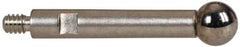 TESA Brown & Sharpe - 3mm Ball Diam, Carbide, Ball Test Indicator Contact Point - 1/2" Contact Point Length, Use with Brown & Sharpe TESATAST Dial Test Indicators - All Tool & Supply