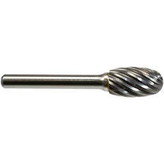 Burrs; Head Material: Solid Carbide; Head Shape: Oval; Tooth Style: Steel Cut; Shank Diameter (Decimal Inch): 1/4; Length of Cut (Inch): 5/8; Overall Length (Inch): 2-3/8; Head Length (Decimal Inch): 0.6250; Head Coating: None; Head Length (mm): 15.88; Ma