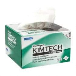 Kimtech - Dry Clean Room/Lab/Critical Task Wipes - Pop-Up, 8-3/8" x 4-3/8" Sheet Size, White - All Tool & Supply