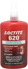 Loctite - 250 mL Bottle, Green, Medium Strength Liquid Retaining Compound - Series 620, 24 hr Full Cure Time, Heat Removal - All Tool & Supply