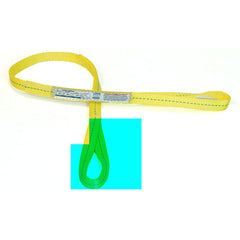 Slings & Tiedowns (Load-Rated); Sling Type: Eye & Eye; Length (Feet): 14; Vertical Capacity (Lb.): 1600; Choker Capacity (Lb.): 1200; Width (Inch): 1; Basket Capacity (Lb.): 3200; Eye Type: Twisted Eye; Sling Material: Polyester; Sling Width: 1 in; Eye Le