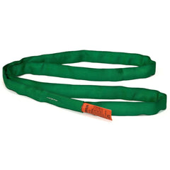 Slings & Tiedowns (Load-Rated); Sling Type: Round; Length (Feet): 4; Vertical Capacity (Lb.): 5300; Choker Capacity (Lb.): 4240; Basket Capacity (Lb.): 10600; Eye Type: No Eye; Sling Material: Polyester; Sling Width: 1.8 in; Sling Diameter: 0.9 in; Maximu