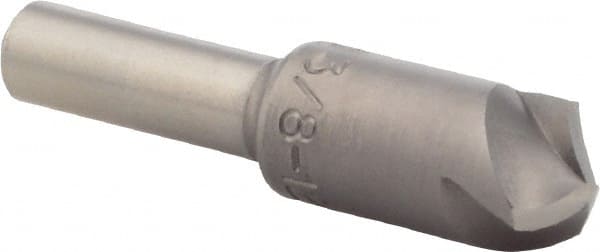 M.A. Ford - 3/8" Head Diam, 1/4" Shank Diam, 3 Flute 120° High Speed Steel Countersink - All Tool & Supply