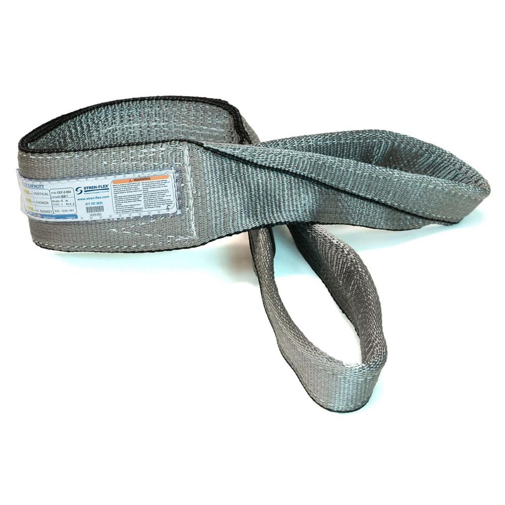 Slings & Tiedowns (Load-Rated); Sling Type: Eye & Eye; Length (Feet): 18; Vertical Capacity (Lb.): 4800; Choker Capacity (Lb.): 3800; Width (Inch): 3; Basket Capacity (Lb.): 9600; Eye Type: Twisted Eye; Sling Material: Polyester; Sling Width: 3 in; Eye Le