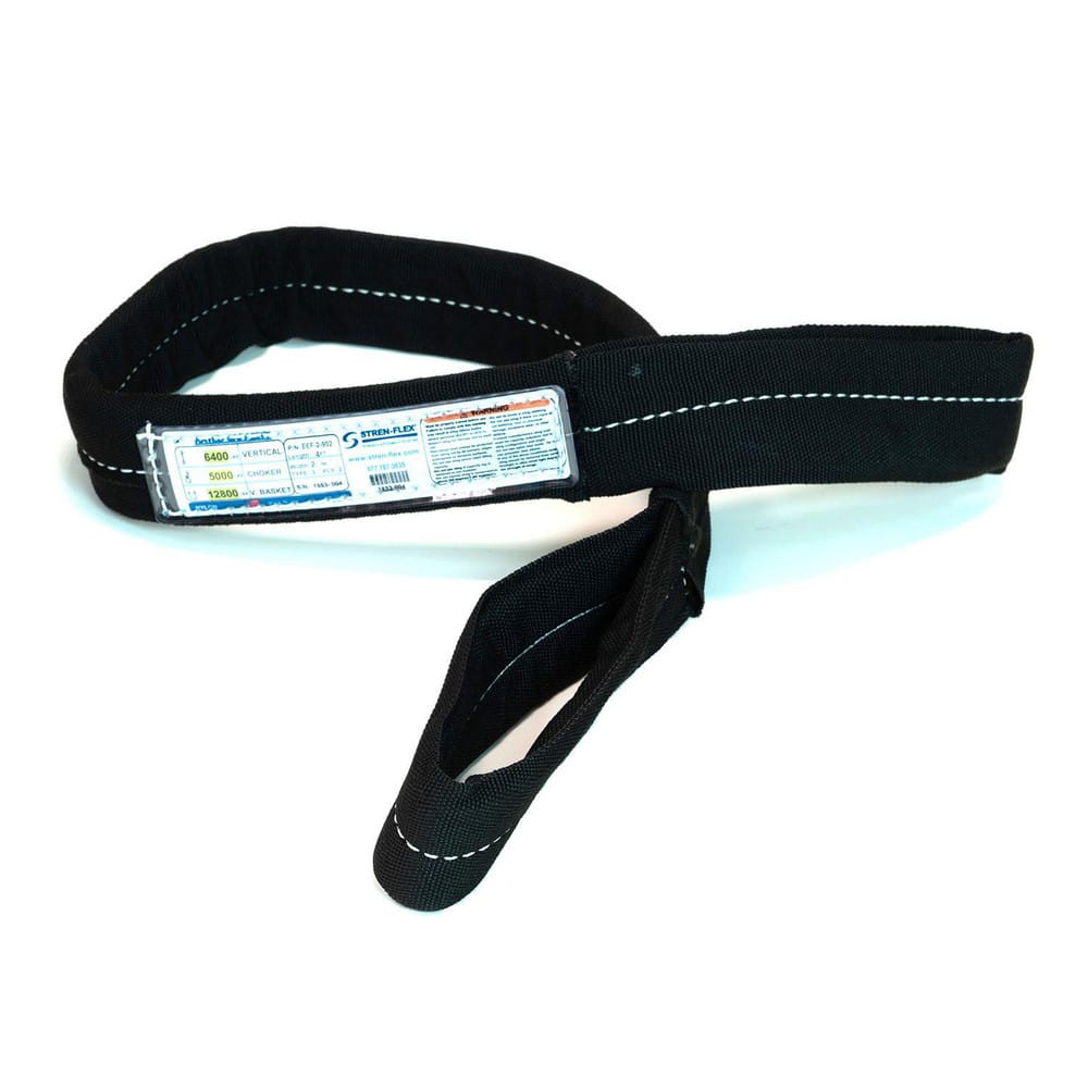 Slings & Tiedowns (Load-Rated); Sling Type: Eye & Eye; Length (Feet): 16; Vertical Capacity (Lb.): 1600; Choker Capacity (Lb.): 1200; Width (Inch): 1; Basket Capacity (Lb.): 3200; Eye Type: Twisted Eye; Sling Material: Nylon; Sling Width: 1 in; Eye Length