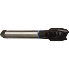 Emuge - 1/8-28" BSPP, 3 Flutes, Spiral Point Plug Chamfer, Nitride Coated, Cobalt British Standard Pipe Tap - 0.2756" Shank Diam, 0.2165" Square Size, Series Rekord B - Exact Industrial Supply