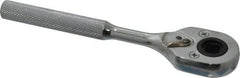 Proto - 3/8" Drive Pear Head Female Drive Ratchet - Chrome Finish, 7" OAL, 24 Gear Teeth, Standard Head - All Tool & Supply