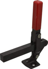 De-Sta-Co - 1,000 Lb Holding Capacity, Vertical Handle, Manual Hold Down Toggle Clamp - 177° Handle Movement, 180° Bar Opening, Solid Bar, Flanged Base, Electro-Plated Zinc, Carbon Steel - All Tool & Supply