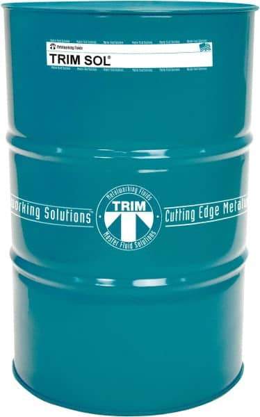 Master Fluid Solutions - Trim SOL, 54 Gal Drum Emulsion Fluid - Water Soluble, For Cutting, Drilling, Tapping, Reaming - All Tool & Supply