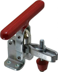 De-Sta-Co - 200 Lb Holding Capacity, Vertical Handle, Manual Hold Down Toggle Clamp - 65° Handle Movement, 105° Bar Opening, U-Bar, Flanged Base, Electro-Plated Zinc, Carbon Steel - All Tool & Supply