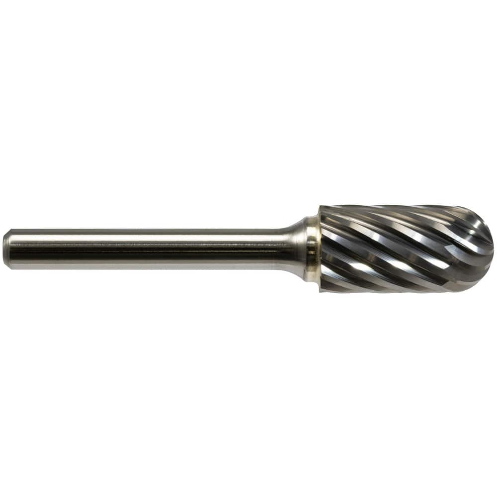 Burrs; Head Material: Solid Carbide; Head Shape: Cylinder with Radius; Tooth Style: Steel Cut; Shank Diameter (Decimal Inch): 1/4; Length of Cut (Inch): 3/4; Overall Length (Inch): 2-1/2; Head Length (Decimal Inch): 0.7500; Head Coating: None; Head Length