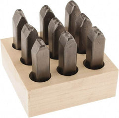 C.H. Hanson - 9 Piece, 5/8" Character Steel Stamp Set - Figures, Heavy Duty - All Tool & Supply