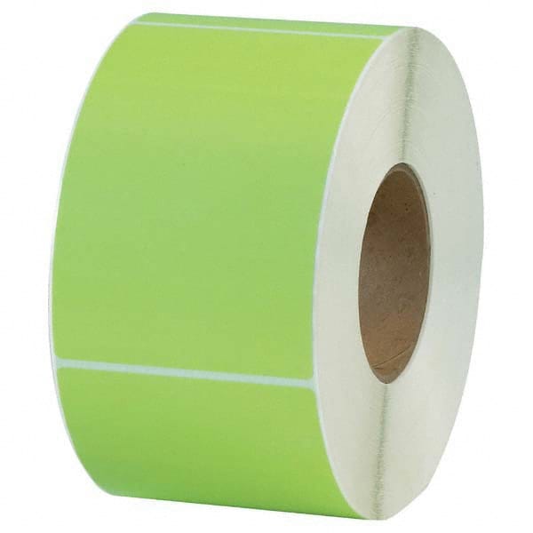 Value Collection - Pack of 4 Rolls, 1,000 Labels per Roll, 4" x 6" Green Topcoated Facestock Thermal Labels - All Tool & Supply