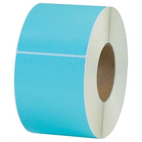 Value Collection - Pack of 4 Rolls, 1,000 Labels per Roll, 4" x 6" Light Blue Topcoated Facestock Thermal Labels - All Tool & Supply