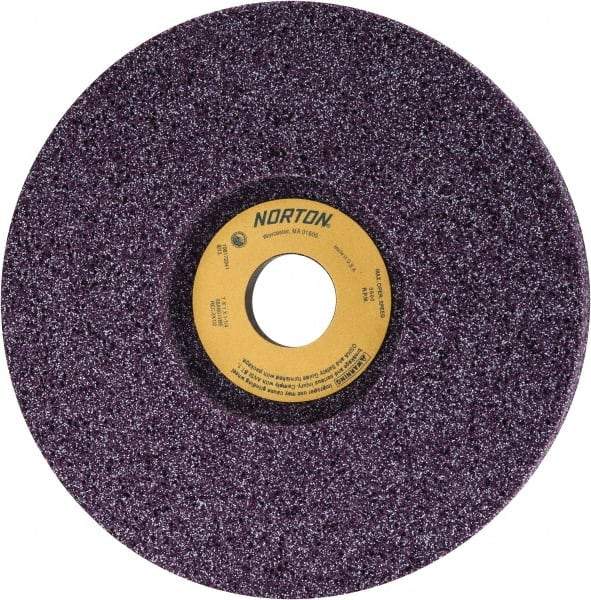 Norton - 7" Diam x 1-1/4" Hole x 1" Thick, I Hardness, 80 Grit Surface Grinding Wheel - Aluminum Oxide, Type 5, Medium Grade, 3,600 Max RPM, Vitrified Bond, One-Side Recess - All Tool & Supply